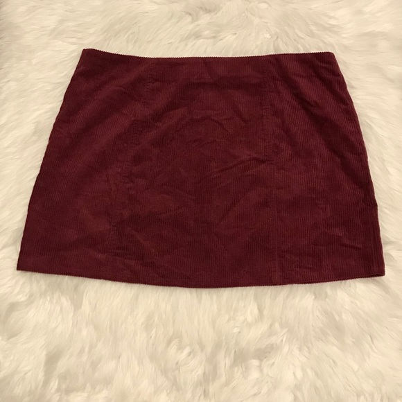 Forever 21 Dresses & Skirts - Forever 21 Maroon Corduroy Mini Skirt